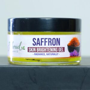 Saffron Skin Brightening Gel with natural saffron extract for skin brightening, hydration, and healthy glow