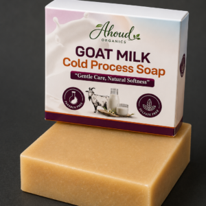 Natural Goat Milk Soap by Ahoud Organics for soft and smooth skin.